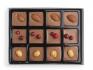 Набор шоколадных конфет  ручной работы  "Минималистический" 12  шт. 