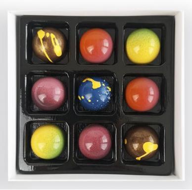 Набор шоколадных конфет  ручной работы  "Космос" 9 шт.