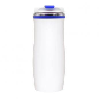 Термокружка Latte, бело-синий