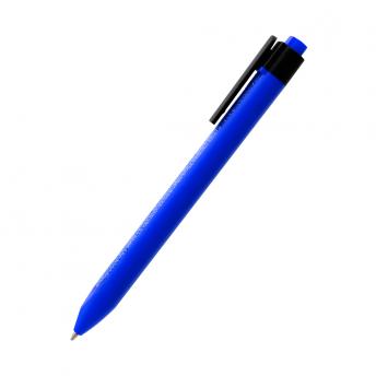 Ручка пластиковая с текстильной вставкой Kan, синяя