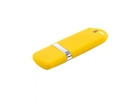 Флешка “Shape” с покрытием Софт Тач 16 GB, желтая
