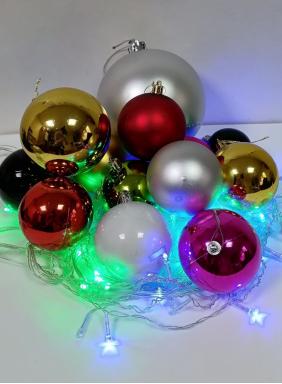 Шар новогодний  пластик (ЛИКВИДАЦИЯ ОСТАТКОВ)