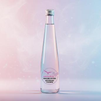 Вода с Вашим логотипом в стеклянной бутылке