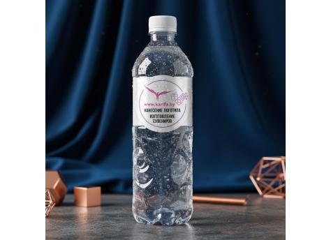 Вода с Вашим логотипом в пластиковой бутылке