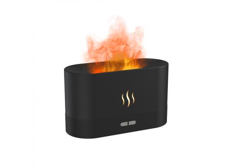Светодиодный USB увлажнитель-ароматизатор Flame, черный