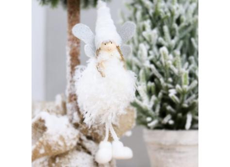 Новогоднее украшение рождественский ангел Беатриче, белый