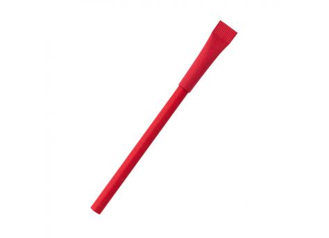 Ручка картонная Greta с колпачком, красная