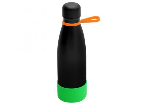 Термобутылка герметичная вакуумная Olivia To Go, чёрный/оранжевый/зеленый