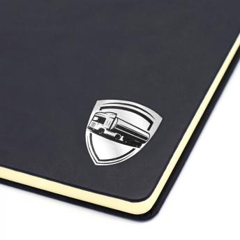 Ежедневник с шильдом-наклейкой - транспорт, черный