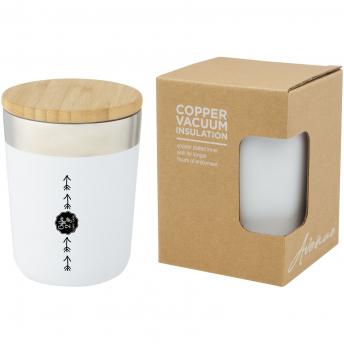 Термостакан Lagan 300 мл из нержавеющей стали с бамбуковой крышкой NTEU15-329524