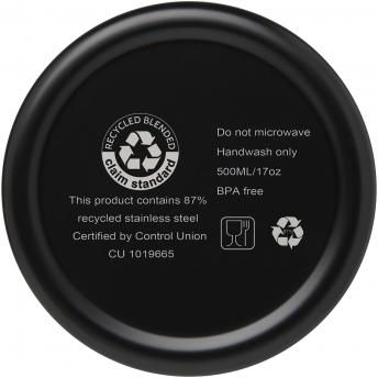 Ваша бутылка из нержавеющей стали из переработки с медной вакуумной изоляцией объемом 500 мл имеет сертификат RCS. NTEU15-499448