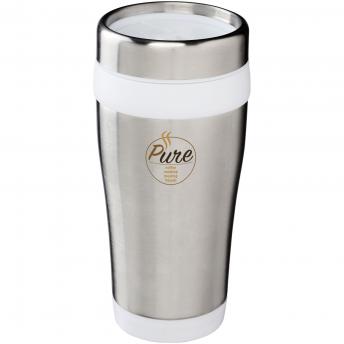 Термостакан Elwood из переработанной нержавеющей стали, сертифицированной по стандарту RCS, объемом 410 мл - Белый NTEU15-529041
