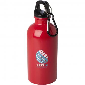 Бутылка для воды из нержавеющей стали объемом 400 мл с одинарной стенкой, сертифицированная "RCS", с карабином, модель "Oregon". NTEU15-619503