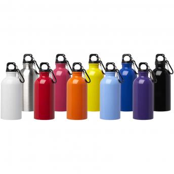 Бутылка для воды из нержавеющей стали объемом 400 мл с одинарной стенкой, сертифицированная "RCS", с карабином, модель "Oregon". NTEU15-619508