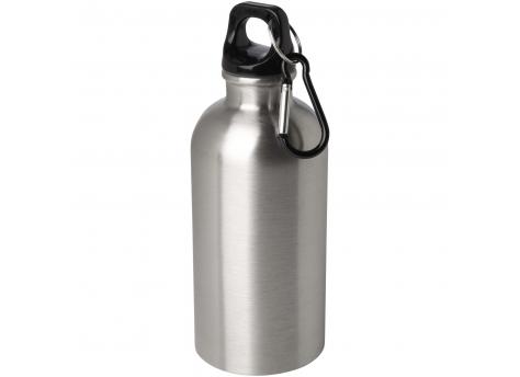 Бутылка для воды из нержавеющей стали объемом 400 мл с одинарной стенкой, сертифицированная "RCS", с карабином, модель "Oregon". NTEU15-619511
