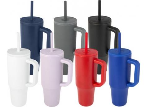 Термокружка Brady объемом 900 мл с силиконовой соломинкой, черная NTEU15-646064