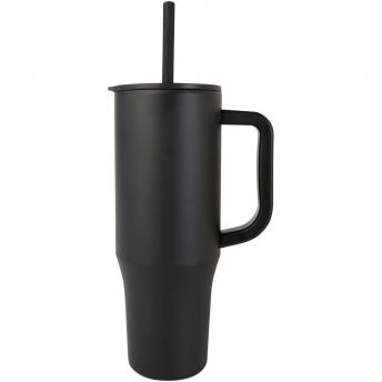 Термокружка Brady объемом 900 мл с силиконовой соломинкой, черная NTEU15-646064