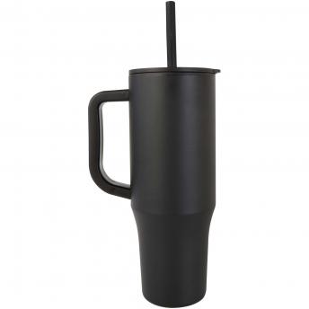Термокружка Brady объемом 900 мл с силиконовой соломинкой, черная NTEU15-646064