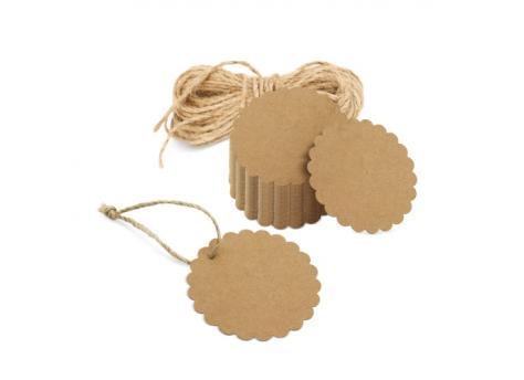 Этикетка из крафт-бумаги с фигурным краем "BETSY" NTEU3-251620