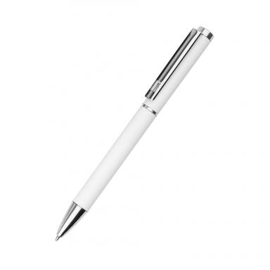 Ручка металлическая Titan софт-тач, белая-S