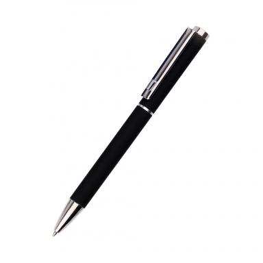 Ручка металлическая Titan софт-тач, черная-S