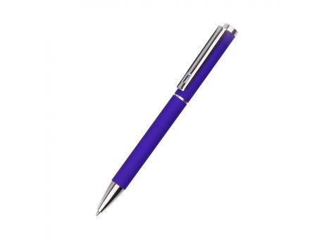 Ручка металлическая Titan софт-тач, синяя-S