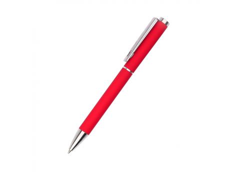 Ручка металлическая Titan софт-тач, красная-S