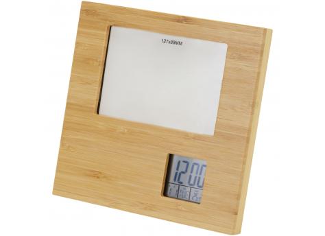 Бамбуковая рамка для фотографий с метеостанцией NTEU15-499396