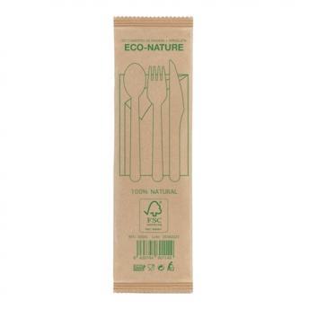 Набор деревянных столовых приборов, 4 шт. NTEU3-529866