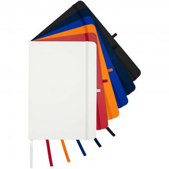 Блокнот формата A5 с твердой обложкой из тика и линованными страницами из переработанных материалов NTEU15-584764