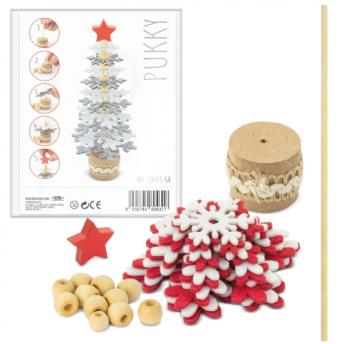 Елочка из переработанного пластика RPET и древесины  NTEU3-568733