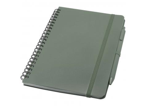 Блокнот Thalaasa A5  с твердой обложкой из океанического пластика с шариковой ручкой (черные чернила) NTEU15-584582