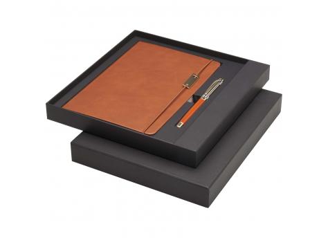 Блокнот Legato формата A5 с набором из шариковой и роллерной ручек NTEU15-558850