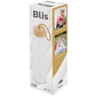 Стеклянная бутылка с крышкой из бамбука "BLIS" NTEU3-568672
