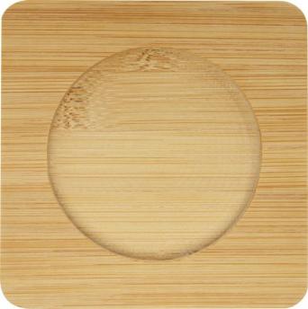 Стеклянная чашка Manti объемом 350 мл с двойными стенками и бамбуковой подставкой, 2 шт. NTEU15-338086