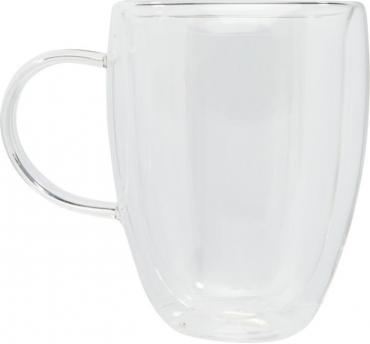 Стеклянная чашка Manti объемом 350 мл с двойными стенками и бамбуковой подставкой, 2 шт. NTEU15-338086