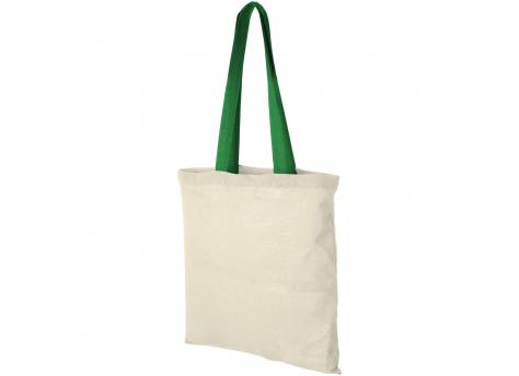 Сумка-тоут из хлопка плотностью 100 г/м² "Nevada" с цветными ручками, объем 7 литров NTEU15-328681