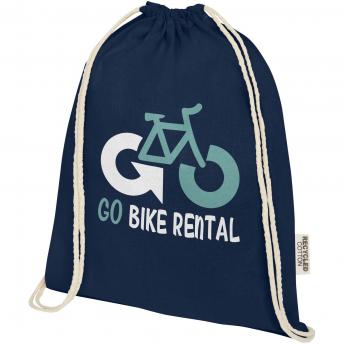 Сумка-мешок из переработанного хлопка GRS плотностью 140 г/м² Oregon NTEU15-559203