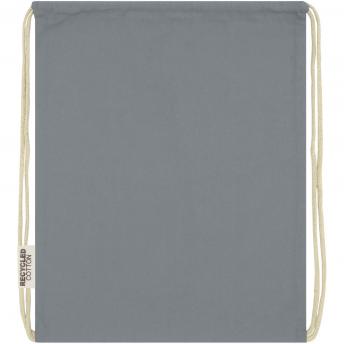 Сумка на шнурках из переработанного хлопка GRS плотностью 140 г/м² Oregon NTEU15-559204