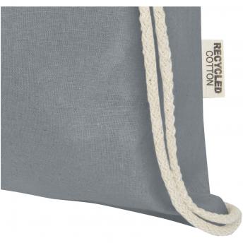 Сумка на шнурках из переработанного хлопка GRS плотностью 140 г/м² Oregon NTEU15-559204