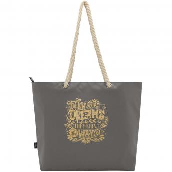 Пляжная сумка-холодильник Panama GRS из переработанных материалов с ручками из шнура NTEU15-584860