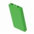 Внешний аккумулятор Polus, 10000 Mah, софт-тач покрытие, зеленый
