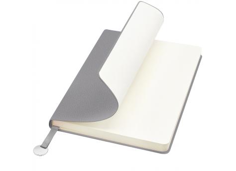 Блокнот A5 Officer в мягком переплёте с металлической биркой, серый