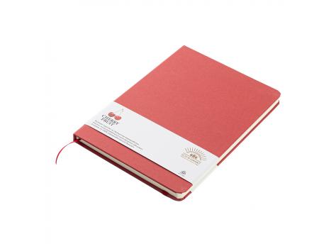 Блокнот из растительного сырья Tutti Frutti в твёрдом переплёте, вишнёвый