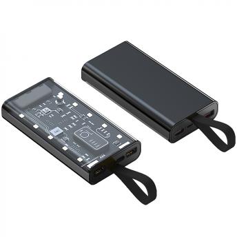 Внешний аккумулятор Wonder с фонариком, 10000 mAh