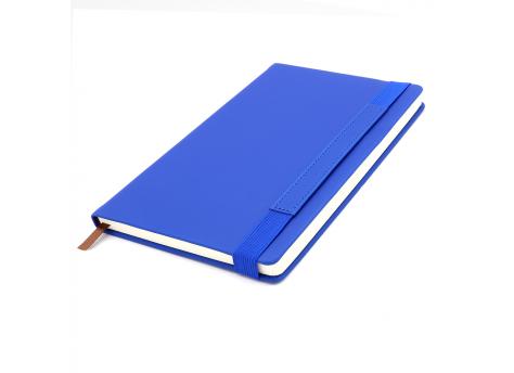 Блокнот A5 Champion в твёрдом переплёте с широкой застёжкой, синий