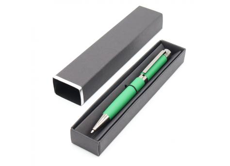 Ручка Senator в коробке Cradle чёрной с серебристым, зелёная