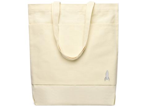 Сумка для покупок JETTA 325 г/м² с шильдом - ракета, натуральный