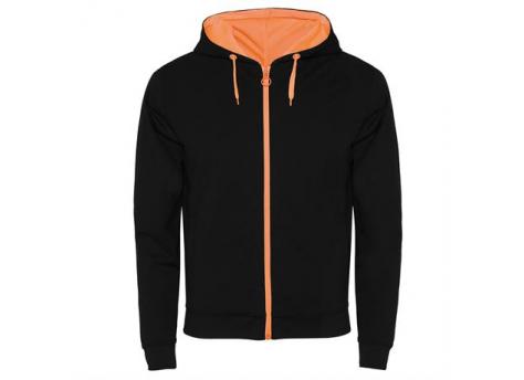 Толстовка FUJI мужская, ЧЕРНЫЙ/ФЛУОРЕСЦЕНТНЫЙ ОРАНЖЕВЫЙ S