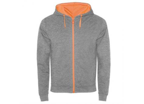 Толстовка FUJI мужская, СЕРЫЙ/ФЛУОРЕСЦЕНТНЫЙ ОРАНЖЕВЫЙ S
